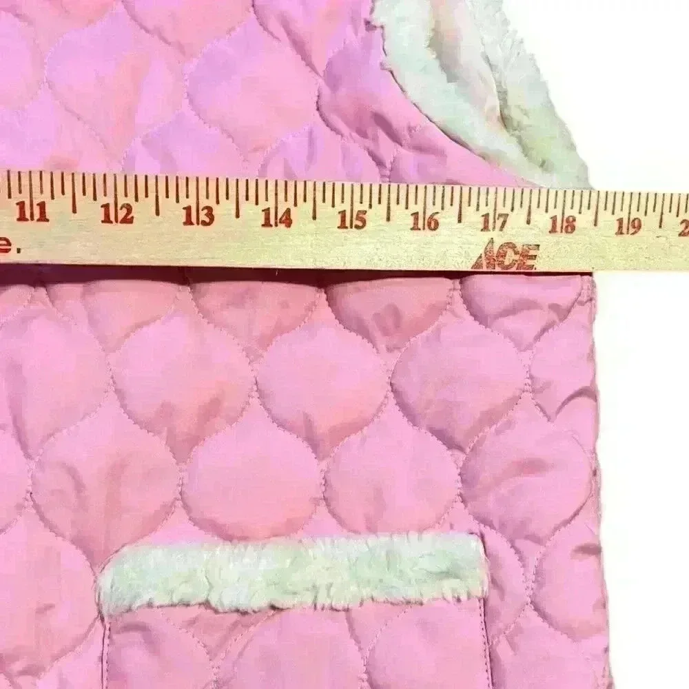 Hanna Andersson Girls Pink Fleece Lined Puffer Vest Size 160 (14) Warm Winter